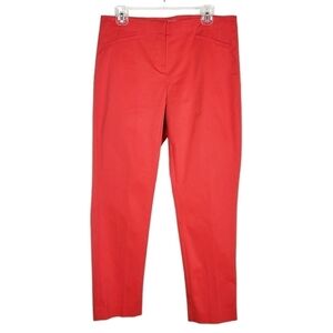J.JILL essential cotton stretch dress pants in tomato red NWT